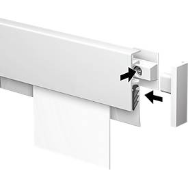 Klemmleiste Maulgrip, Aluminium, B 50 x L 1.000 mm, Belastbarkeit 4kg/100 cm, Papier ab 80 g/m²