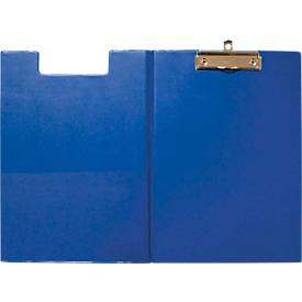 Klemmmappe MAUL, DIN A4, mit Metallklammer, Stiftehalter, 319 x 229 x 13 mm, Karton mit Folienüberzug, blau