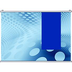 Klemmschiene Postersnapper, Wandmontage/freihängend, aufklappbar, Rutschsicherung, DIN A2/ DIN A3 quer, L 420 x T 16 x H 25 mm, Aluminium, 2 Stück