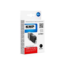 KMP C107BKX - Hohe Ergiebigkeit - Schwarz - Tintenpatrone (Alternative zu: Canon CLI-571BKXL, Canon 0331C001)