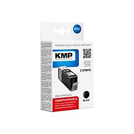 KMP C107BPIX - Hohe Ergiebigkeit - Schwarz - Tintenpatrone (Alternative zu: Canon PGI-570PGBKXL, Canon 0318C001)