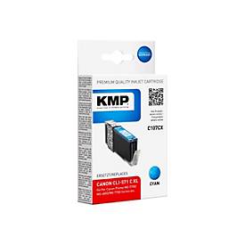 KMP C107CX - Hohe Ergiebigkeit - Cyan - Tintenpatrone (Alternative zu: Canon CLI-571CXL, Canon 0332C001)