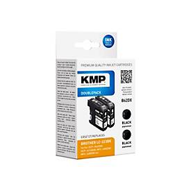 KMP DOUBLEPACK B62DX - 2er-Pack - Schwarz - Tintenpatrone (Alternative zu: Brother LC-223BK)