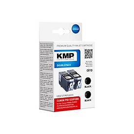 KMP DOUBLEPACK C81D - 2er-Pack - Schwarz - Tintenpatrone (Alternative zu: Canon PGI-525PGBK, Canon 4529B001)