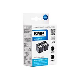 KMP DOUBLEPACK H75D - 2er-Pack - 8 ml - XL - Schwarz - kompatibel