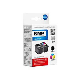 KMP MULTIPACK C95V - 2er-Pack - Schwarz, Farbe (Cyan, Magenta, Gelb) - kompatibel - Tintenpatrone (Alternative zu: Canon