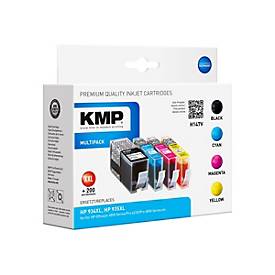 KMP MULTIPACK H147V - 4er-Pack - Schwarz, Gelb, Cyan, Magenta - Tintenpatrone (Alternative zu: HP 934XL, HP 935XL, HP C2