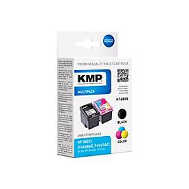 KMP MULTIPACK H168VX - 2er-Pack - Schwarz, Farbe (Cyan, Magenta, Gelb) - kompatibel - Tintenpatrone (Alternative zu: HP 