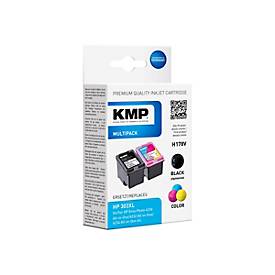 KMP MULTIPACK H178V - 2er-Pack - Schwarz, Farbe (Cyan, Magenta, Gelb) - kompatibel - Tintenpatrone (Alternative zu: HP 3