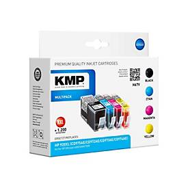 KMP MULTIPACK H67V - 4er-Pack - Größe XXL - Schwarz, Gelb, Cyan, Magenta - Tintenpatrone (Alternative zu: HP 920XL, HP C