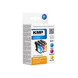 KMP TRIPLE PACK B63V - 3er-Pack - Farbe (Cyan, Magenta, Gelb) - Tintenpatrone (Alternative zu: Brother LC-225XLC, Brothe