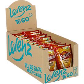 Knabbergebäck Lorenz Saltletts Pausen-Cracker, Laugengebäck, 20 Tüten mit jeweils 40 g, in Spenderkarton