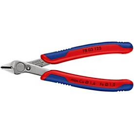 KNIPEX Elektronikseitenschneider Super-Knips INOX, L 125 mm, ohne Facette, polierter Kopf, induktiv gehärtet