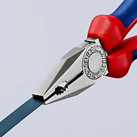 KNIPEX Kombizange 180 mm, verchromt, Mehrkomponentenhülle, DIN ISO 5746, Schneidenhärte 60 HRC
