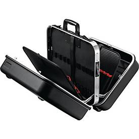 KNIPEX Werkzeugkoffer Big Twin, Leerkoffer ohne Werkzeug, bis 30 kg, B 520 x T 435 x H 250 mm, ABS-Kunststoff, schwarz