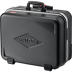 KNIPEX Werkzeugkoffer Big Twin Move, Leerkoffer, universell einsetzbar, abschließbar, B 520 x T 435 x H 290mm, ABS-Kunststoff, schwarz