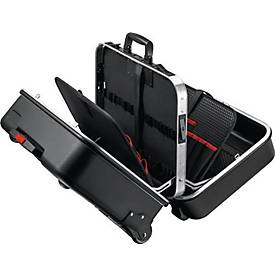KNIPEX Werkzeugkoffer Big Twin Move, Leerkoffer, universell einsetzbar, abschließbar, B 520 x T 435 x H 290mm, ABS-Kunststoff, schwarz