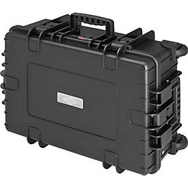 KNIPEX Werkzeugkoffer Robust 45, Leerkoffer ohne Werkzeug, staub- und wasserdicht, rollbar, bis 35 kg, B 609 x T 428 x H 263 mm, Polypropylen, schwarz