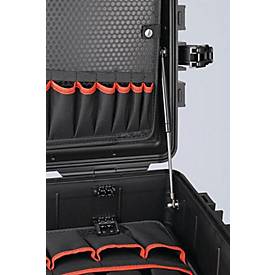 KNIPEX Werkzeugkoffer Robust 45, Leerkoffer ohne Werkzeug, staub- und wasserdicht, rollbar, bis 35 kg, B 609 x T 428 x H 263 mm, Polypropylen, schwarz