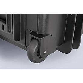 KNIPEX Werkzeugkoffer Robust 45, Leerkoffer ohne Werkzeug, staub- und wasserdicht, rollbar, bis 35 kg, B 609 x T 428 x H 263 mm, Polypropylen, schwarz