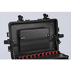 KNIPEX Werkzeugkoffer Robust 45, Leerkoffer ohne Werkzeug, staub- und wasserdicht, rollbar, bis 35 kg, B 609 x T 428 x H 263 mm, Polypropylen, schwarz