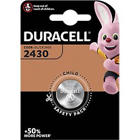 Knopfzelle Duracell® CR2430, Spannung 3 V, Lithium, silber, 1 Stück