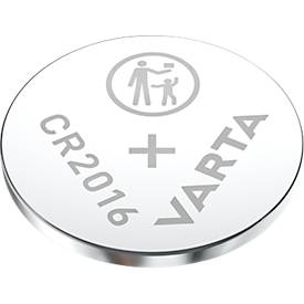 Knopfzelle VARTA Professional Electronics CR2016, Spannung 3 V, Kapazität 90 mAh, Lithium, 5 Stück