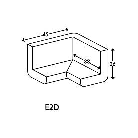 Knuffi® Schutzecke für Knuffi Eckschutzprofil Typ E, 2-schenkelig, Polyurethanschaum, schwarz
