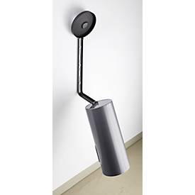 Kombi-Ascher, Abfall-Volumen von 5,6 l, flammenhemmend, Kippvorrichtung, inkl. Montagematerial, Ø 180 x H 400 mm, Metall, graphitgrau