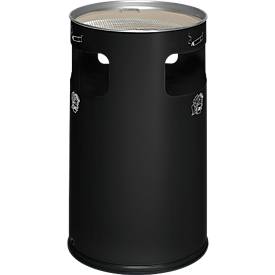 Kombi-Ascher VAR, rund, 69 l, für Innen & Außen, mit Sieb & Kantenschutz, Ø 420 x H 750 mm, Stahlblech, anthrazit