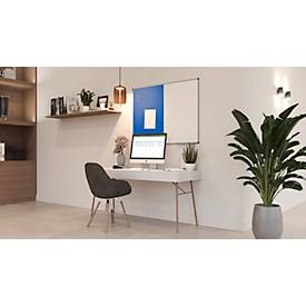 Kombiboard Legamaster UNITE, Pinboard & Whiteboard, B 1200 x T 12,6 x H 900 mm, Markerablage, lackierter Stahl & Filz, weiß & blau