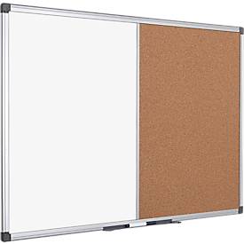 Kombitafel MAYA, kombinierte Pinn-und Whiteboardtafel, Kork oder Filz, div. Größen