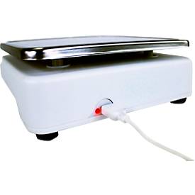 Kompaktwaage Adam CBX 3001, Wägebereich 0,5 g-3 kg, tragbar, USB, LC-Display, Netzanschluss/Akku, B 155 x T 255 x H 60 mm, ABS/Edelstahl, grau