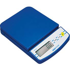 Kompaktwaage Adam DCT 201, Präzisionswaage mit Wägebereich 0,1 g-0,2 kg, LC-Display, Netzanschluss/Batterie, B 147 x T 208 x H 150 mm, Kunststoff, weiß-blau