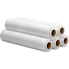 Komplett-Angebot Handwickelgerät, 6 Rollen Stretchfolie, transparent + Cuttermesser, gratis