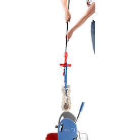 Komplett-Set Wischmopp Quick System, Klapphalter, 1 Bezug, 2-teiliger Chrom-Stiel