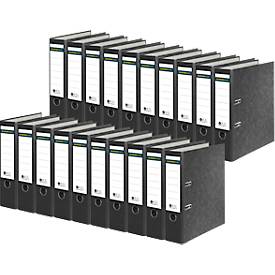 Komplettangebot Schrank, 5 OH, abschließbar, B 800 x T 400 x H 1877 mm, Holz, lichtgrau + gratis 20 x Schäfer Shop Select Ordner, A4, Rückenbreite 80 mm