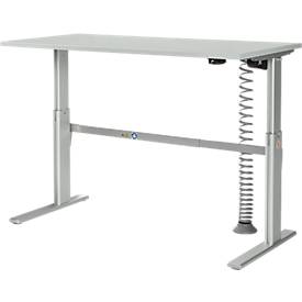Komplettangebot Schreibtisch elektrisch höhenverstellb., Rechteck, C-Fuß, B 1600 x H 725-1185 mm + Kabelspirale