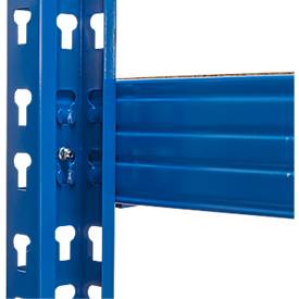 Komplettangebot Weitspann-Steckregal 600, diverse Maße, 1 Grundregal, 2 Anbauregale & 12 Böden, Stahl, himmelblau RAL 5015