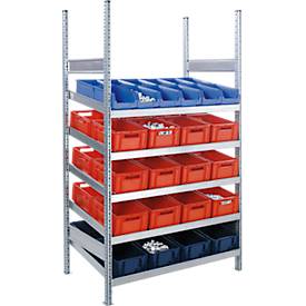 Komplettregal MBR 3000, Anbaufeld, 5 schräge Fachebene, 2278 x 400 x 1292 mm