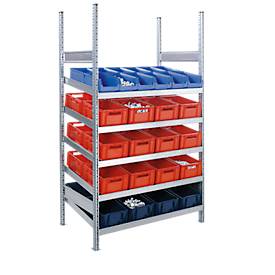 Komplettregal MBR 3000, Grundfeld, schräge Fachebenen, Breite 1292 mm