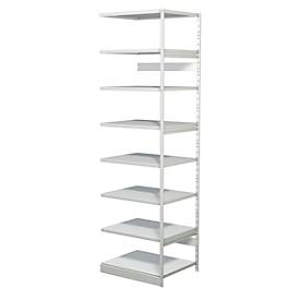 Komplettregal PROGRESS 500 T, Anbaufeld, ohne Rückwand, H 2600 x B 750 x T 640 mm