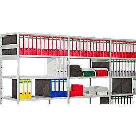 Komplettregal PROGRESS 500 T, Grundfeld, ohne Rückwand, H 2600 x B 750 x T 340 mm