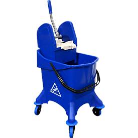 Komplettset Einfachfahreimer Poly I, 30 L Eimer + 2-teiliger Chromstiel, 10 St. Mopps