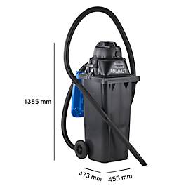 Komplettset Nass-Trockensauger, mit Werkzeugsteckdose, inkl. Großmülltonne für 120 l, 1 Patronenfilter & 1 Vliesfilter, blau