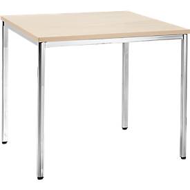 Konferenztisch, 800 x 800 mm, Ahorn-Dekor