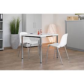 Konferenztisch, 800 x 800 mm, weiß