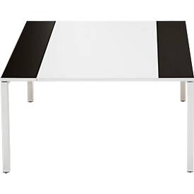 Konferenztisch Color, B 1500 mm, schwarz/weiß