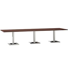 Konferenztisch Quandos 3teilig, B 3500 x T 1000 mm, Ahorn-Brazil