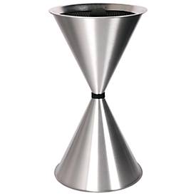 Konischer Standaschenbecher Diabola ECO, Alu-Einlegeschale, H 710 mm, ø 400 mm, Aluminium